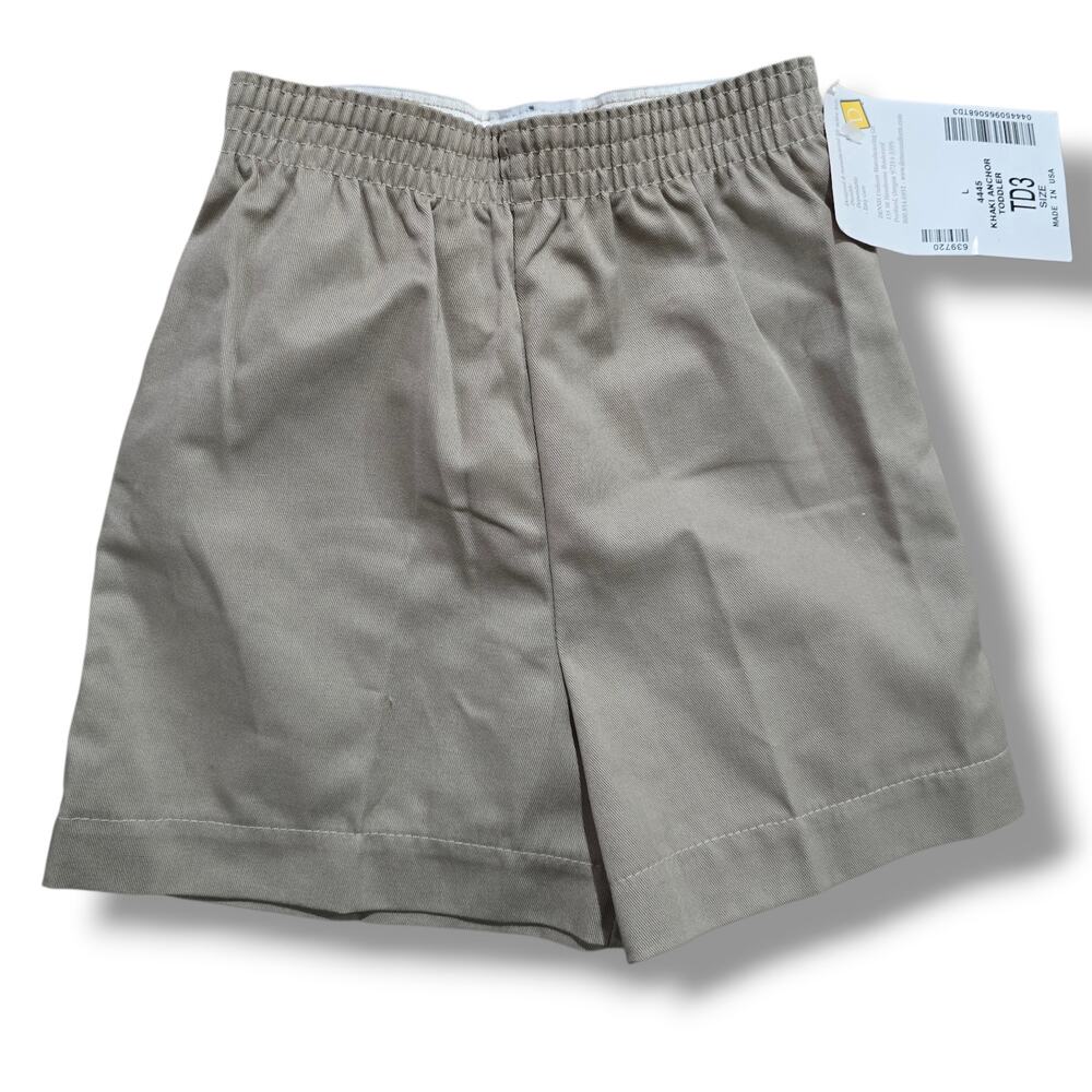 Dennis Uniform Khaki Anchor Toddler Pull-On Shorts Size TD3